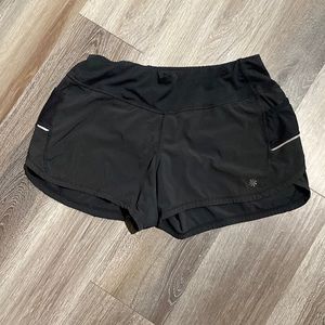 Athleta 3.5” Short Lined Black Running Shorts Size Small